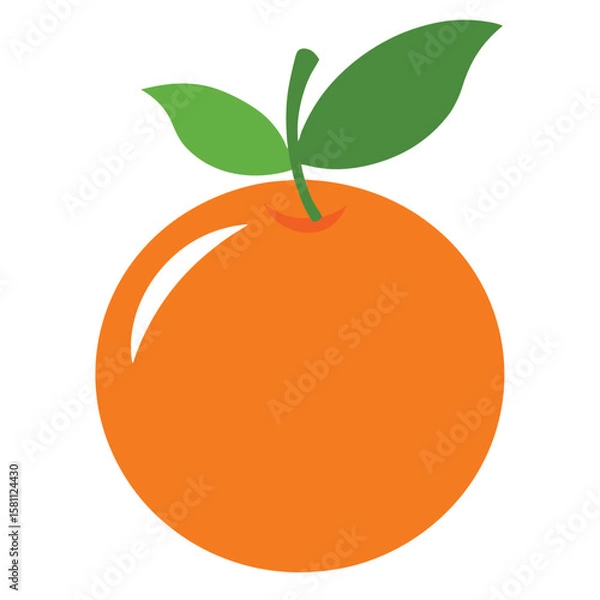 Obraz silhouette orange on white background