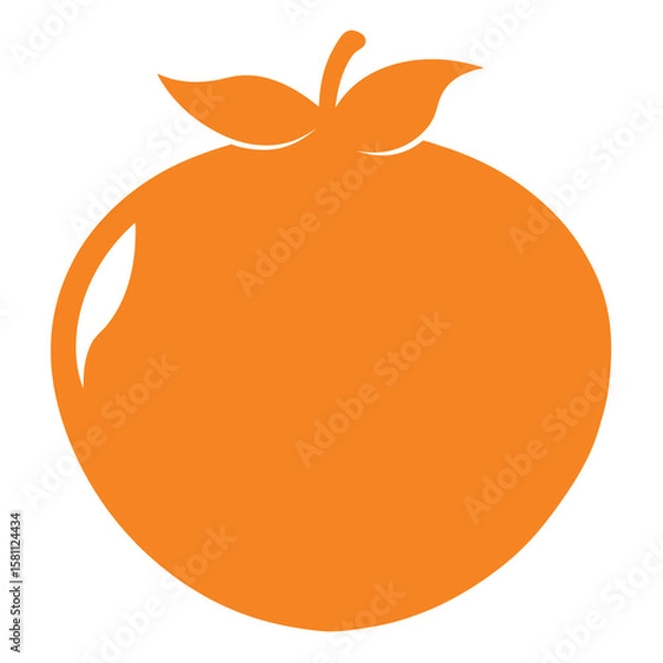 Obraz silhouette orange on white background