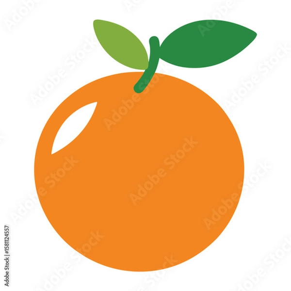 Obraz silhouette orange on white background