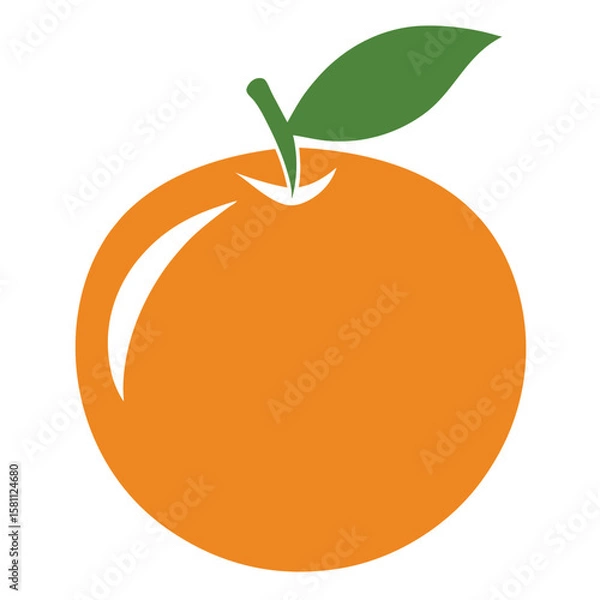 Obraz silhouette orange on white background