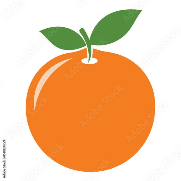 Obraz silhouette orange on white background