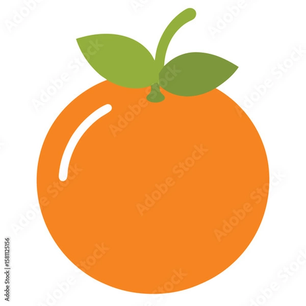 Obraz silhouette orange on white background