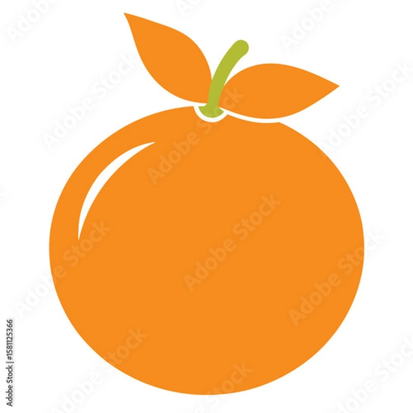 Obraz silhouette orange on white background