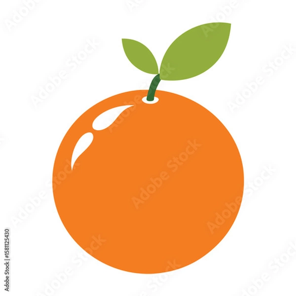 Obraz silhouette orange on white background