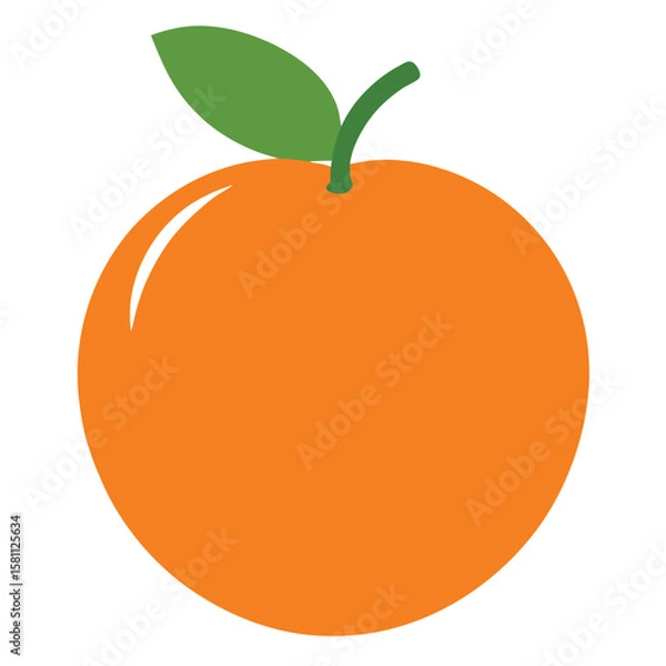 Obraz silhouette orange on white background