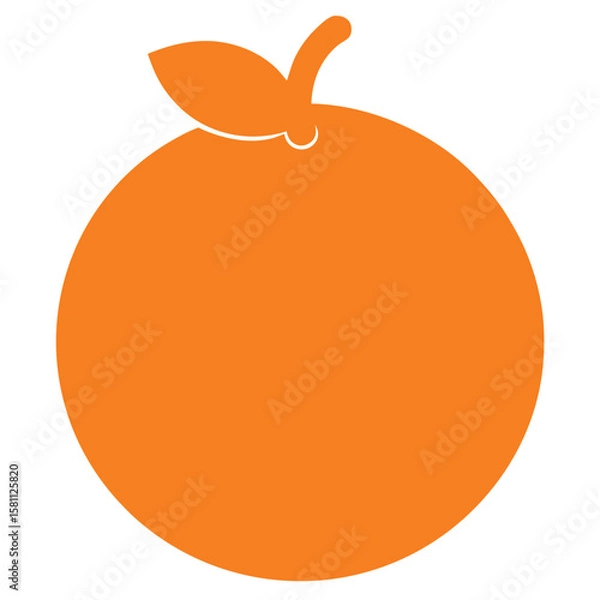 Obraz silhouette orange on white background