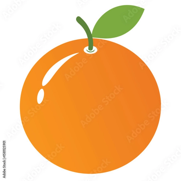 Obraz silhouette orange on white background