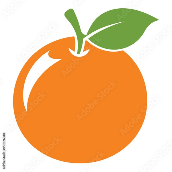 Obraz silhouette orange on white background