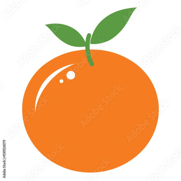 Obraz silhouette orange on white background