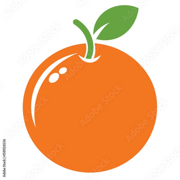 Obraz silhouette orange on white background