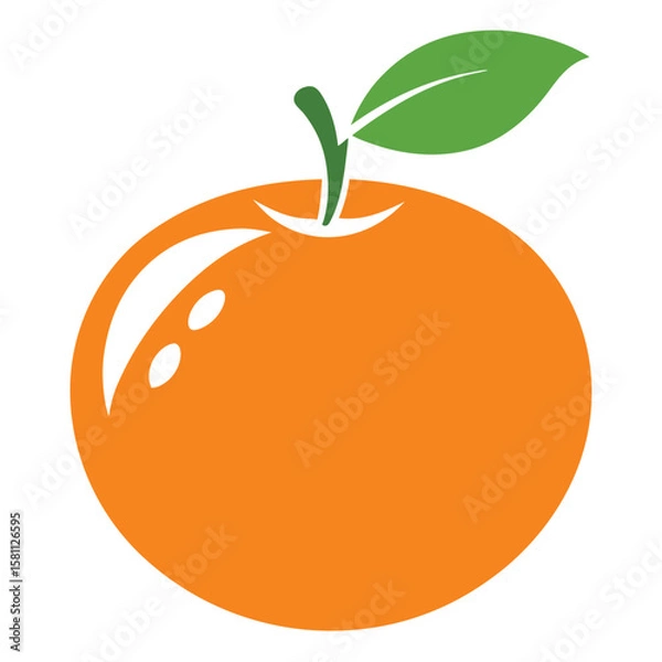 Obraz silhouette orange on white background