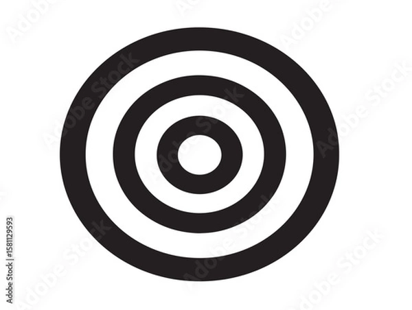Obraz Minimal target symbol icon in line art style