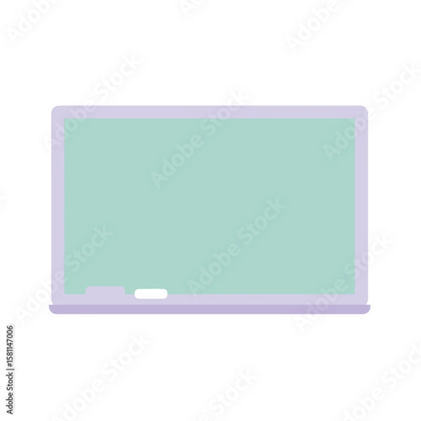 Fototapeta Laptop in minimalist design with soft colors and clean lines  