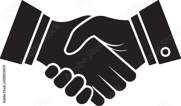 Fototapeta handshake between two businessmen