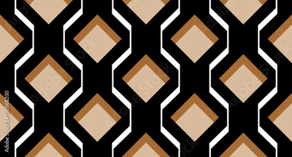 Fototapeta Seamless abstract geometric pattern. Vector Illustration.