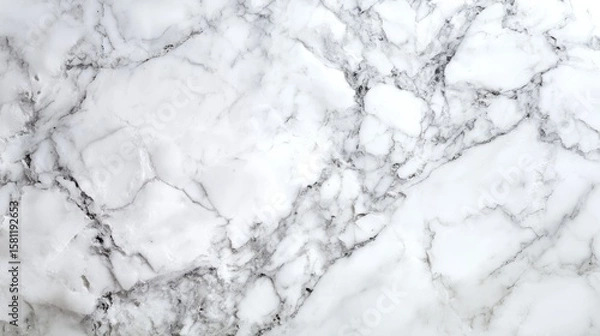 Fototapeta Elegant White Marble Texture. A high-resolution image of a pristine white marble with subtle veins, perfect for showcasing its luxurious texture and pattern.