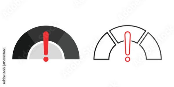 Fototapeta Warning scale icon. Illustration vector