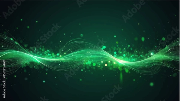 Obraz Abstract Blue Light Background with Flowing Lines and Wave Patterns