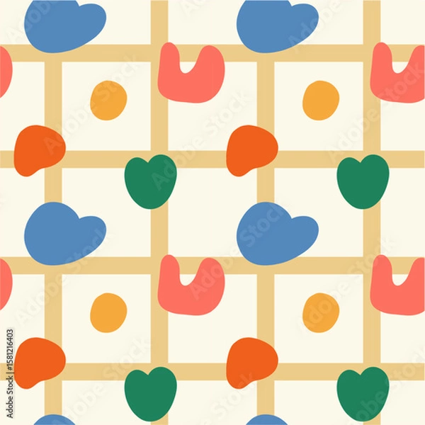 Obraz Abstract retro seamless pattern.