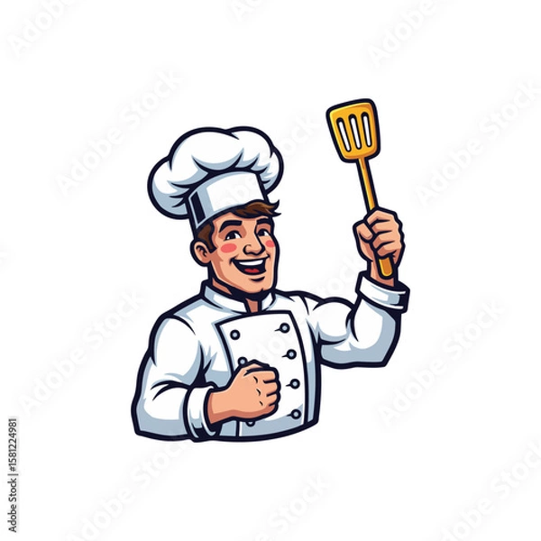 Fototapeta chef logo vector illustration