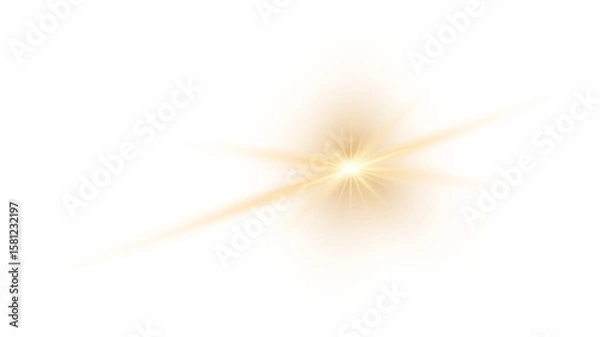 Obraz Shine glowing star. Golden Spark isolated