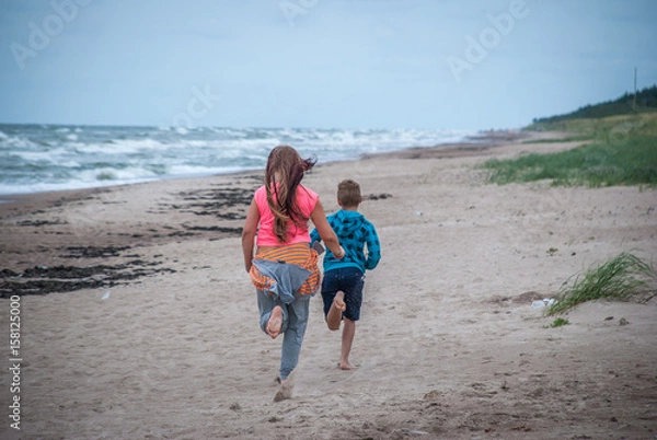 Obraz Running on a beach