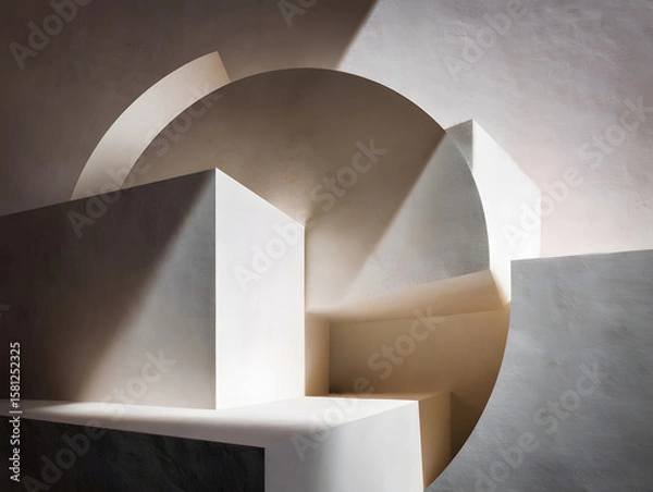 Obraz Asymmetrical geometric shapes