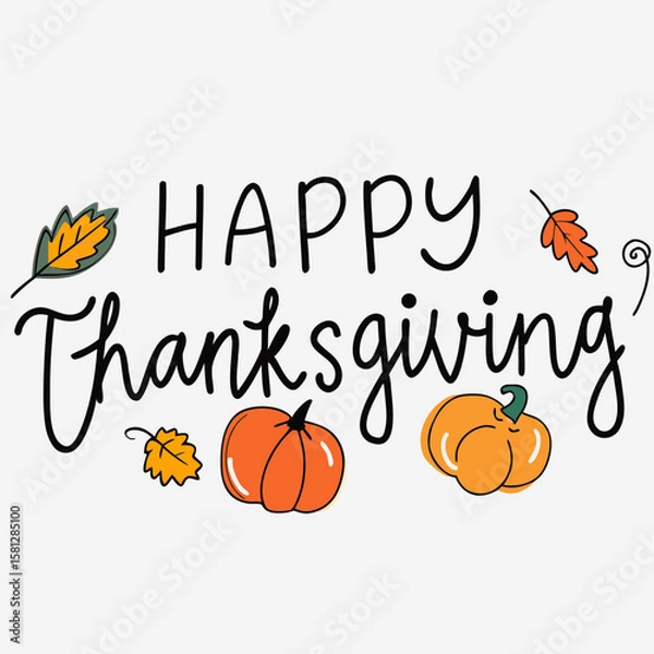 Obraz Festive Happy Thanksgiving Vector Graphics