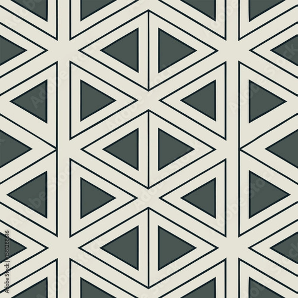 Fototapeta Geometric triangle pattern seamless design abstract wallpaper background for modern design