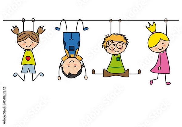 Obraz Group of children playing