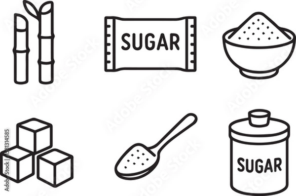 Obraz Sugar Editable Stroke Icons	
