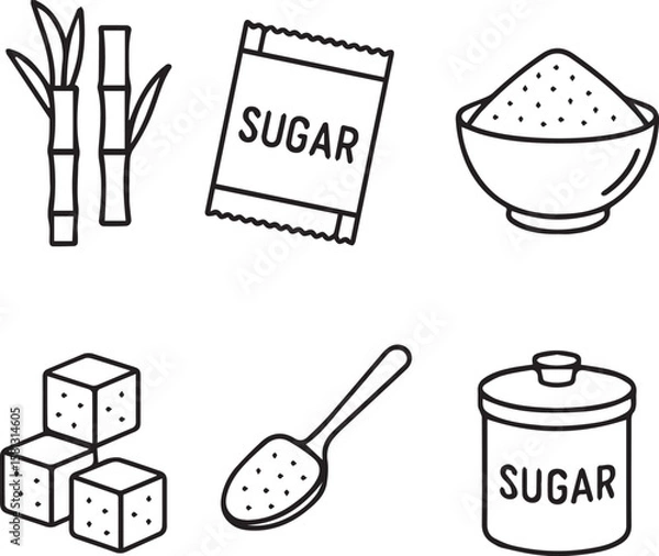 Obraz Sugar Editable Stroke Icons	