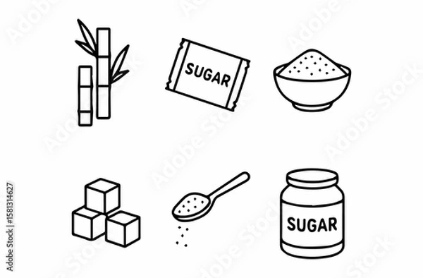 Obraz Sugar Editable Stroke Icons	