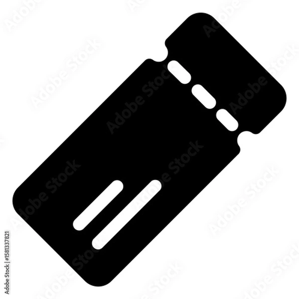 Obraz Tiket icon with solid style
