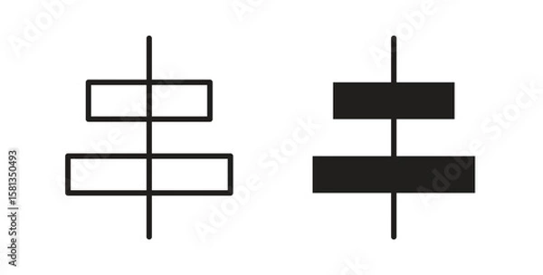 Obraz Align center icon. Vector illustration, flat and stroke