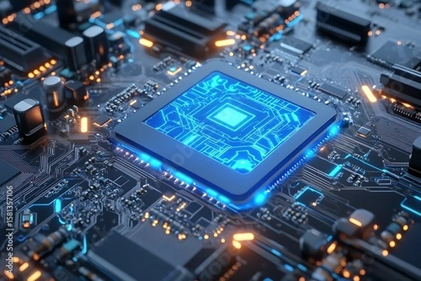 Fototapeta computer circuit board
