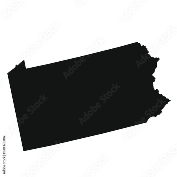 Fototapeta PENNSYLVANIA map