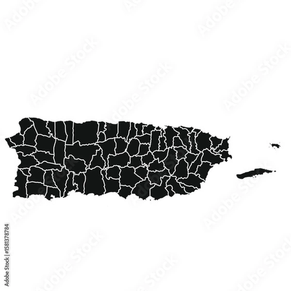 Obraz Puerto Rico map