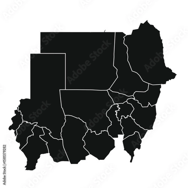 Fototapeta Sudan map