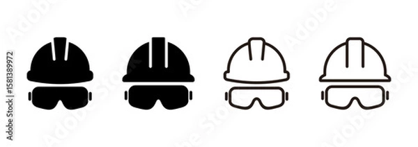 Fototapeta Helmet icon logo design. Motorcycle helmet sign and symbol. Construction helmet icon. Safety helmet