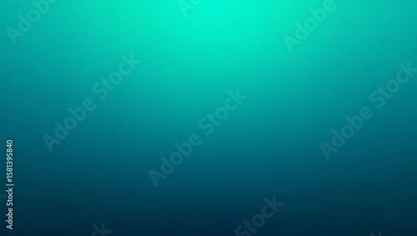 Fototapeta Smooth gradient background of teal and deep blue colors