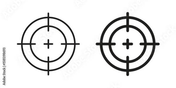 Obraz Gun target icon design element. Editable stroke. Vector