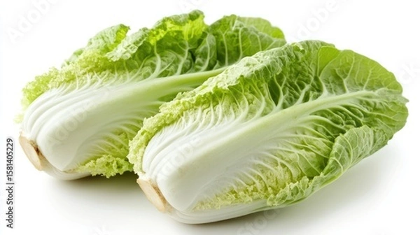 Fototapeta Fresh Cabbage A Crunchy and Nutritious Vegetable Treat with its distinct layers and freshness.