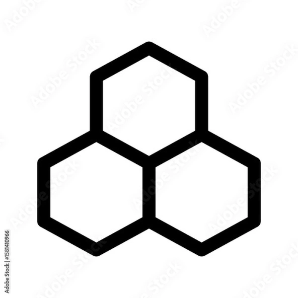 Fototapeta Honeycomb Icon Vector Symbol Design Illustration