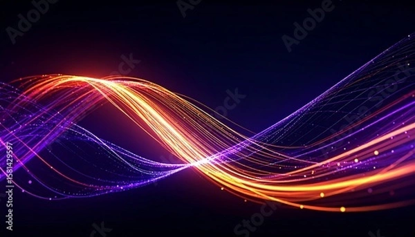 Obraz Abstract swirling light trails