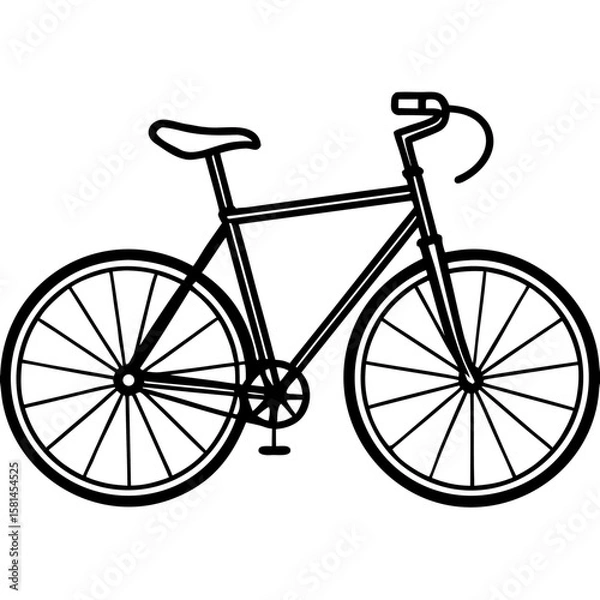 Obraz Minimal Bicycle Silhouette Vector