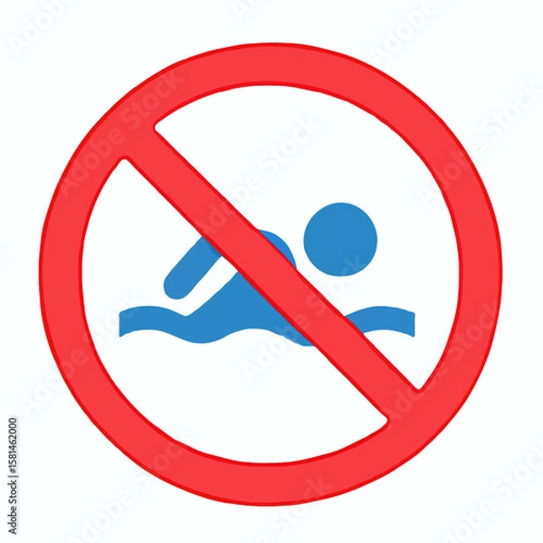 Obraz no swimming sign