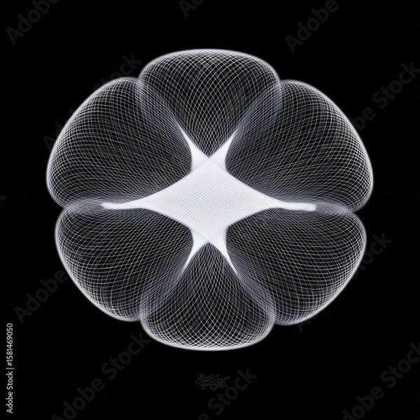 Obraz abstract fractal background with circles