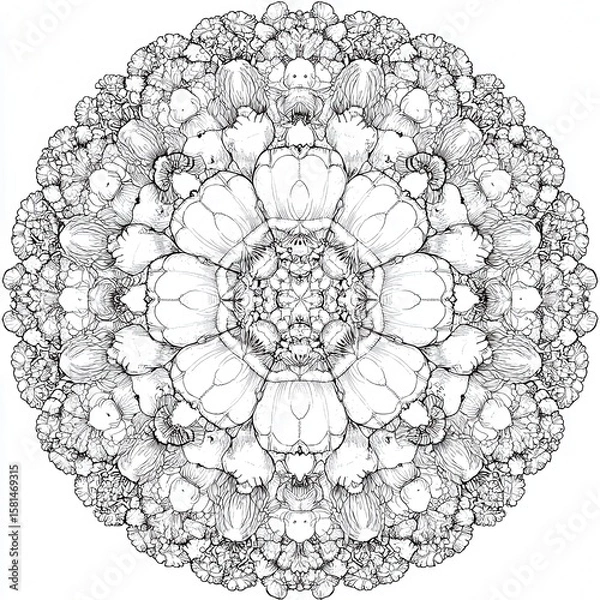 Fototapeta round lace doily pattern