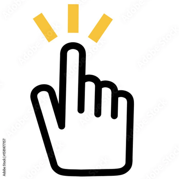 Obraz 指さし　アイコン　記号　サイン タッチ　ワンポイント